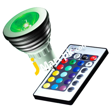 Auraglow 4W Gu10 Spotlight Rgb Led Bulb 16 Colors Changing With 24 Key Ir Remote Control - Imported